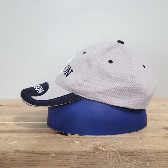 London UK United Kingdom Gray Baseball Hat Embroidered Adjustable Strap - Picture 4 of 8